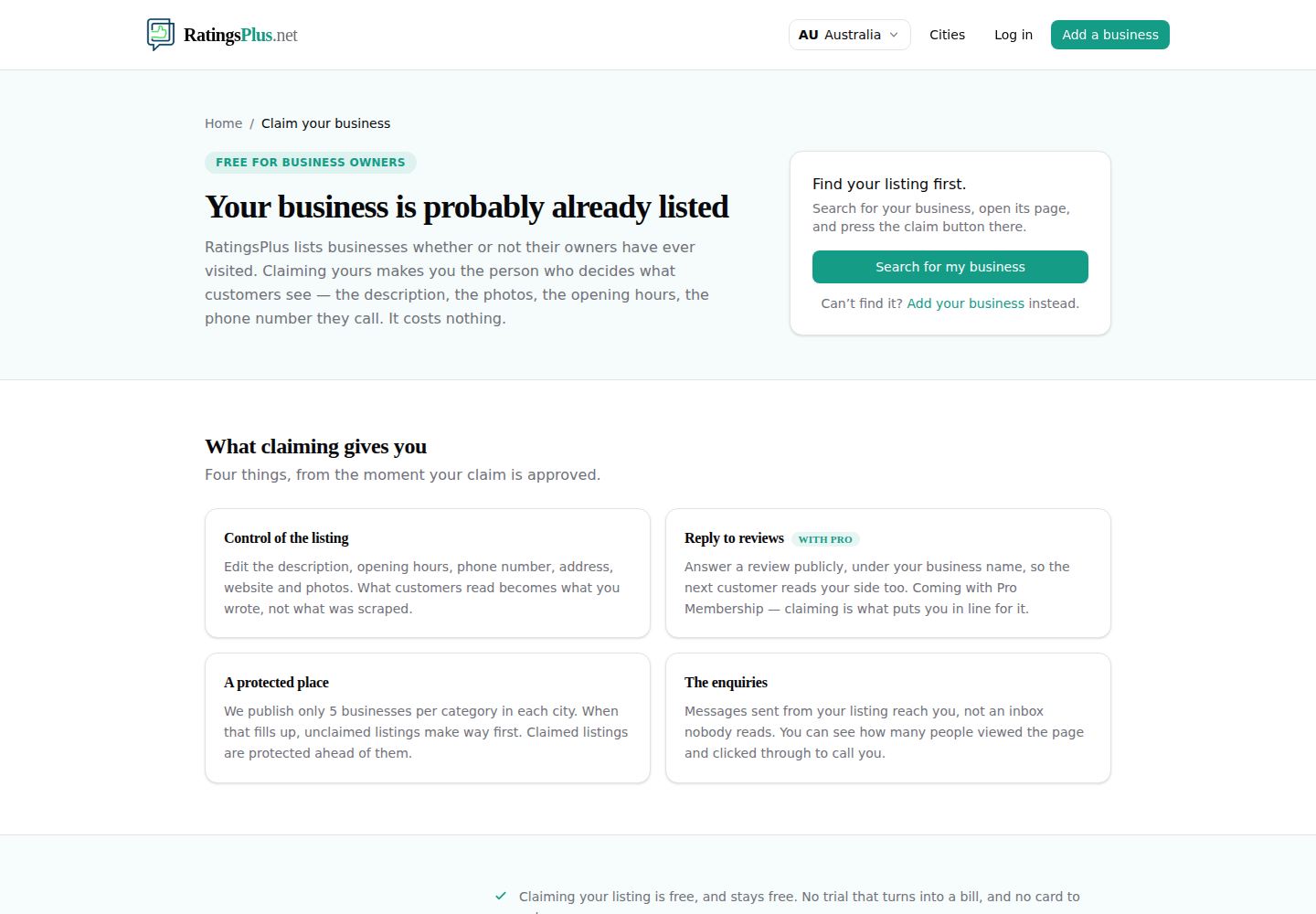 How to Claim Your Business on RatingsPlus.net